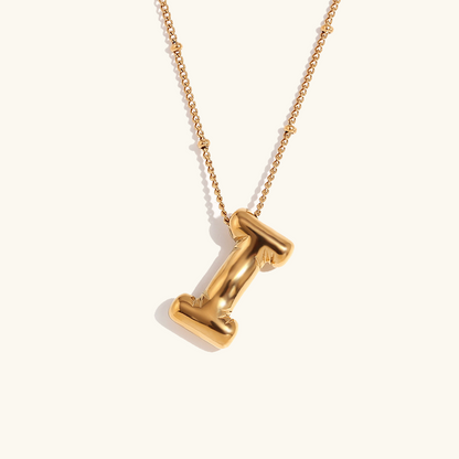 Collar de Iniciales de Oro con Bola
