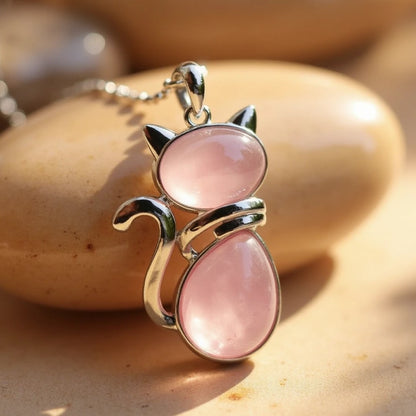 Mila – Collar de Gato con Piedra Natural