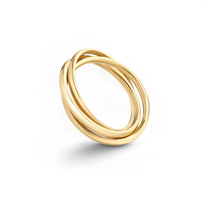 Aura – Anillo Fidget Interconectado Delicado