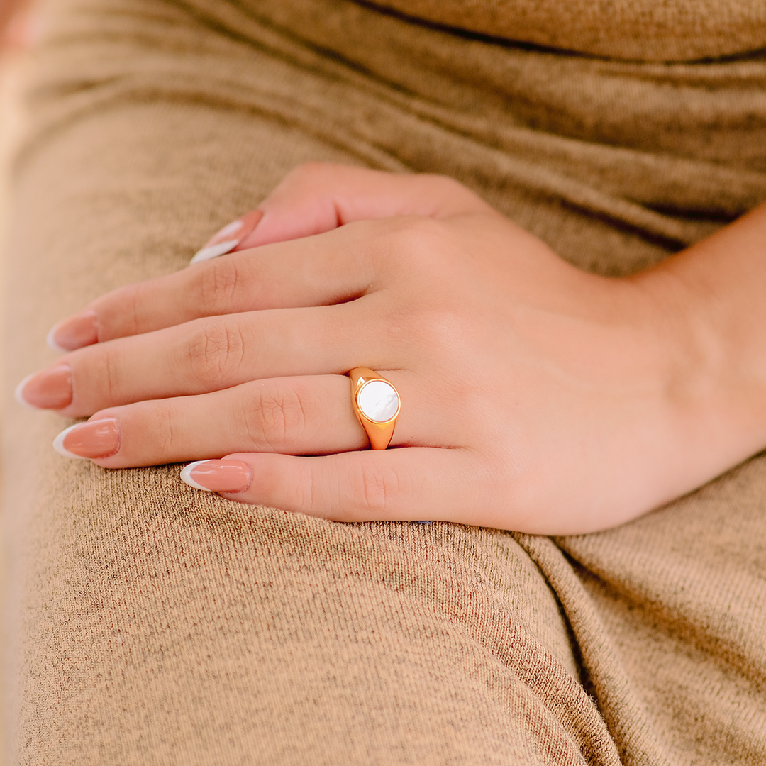 Naoko – Bague Perla Dorada