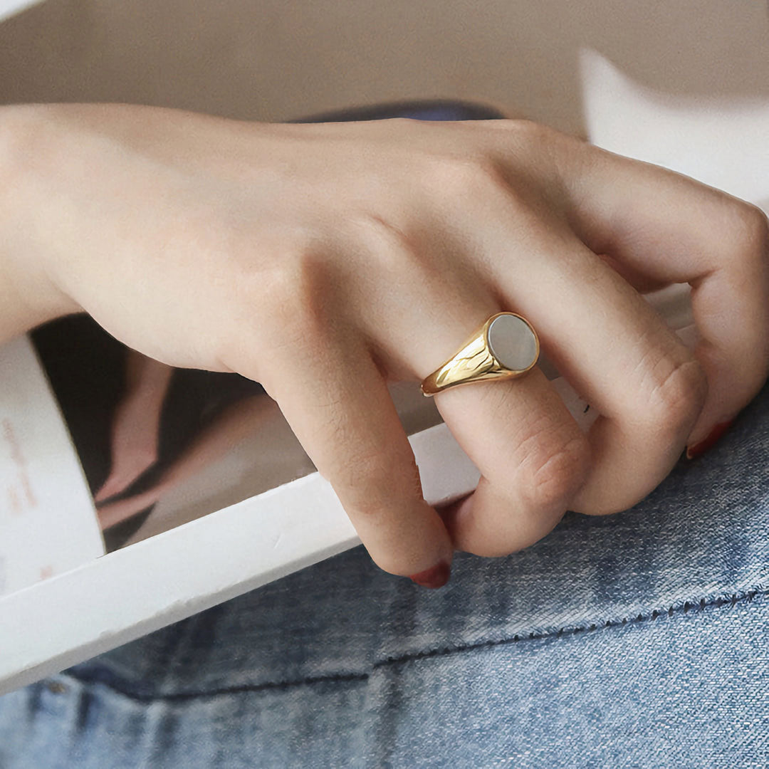 Naoko – Bague Perla Dorada