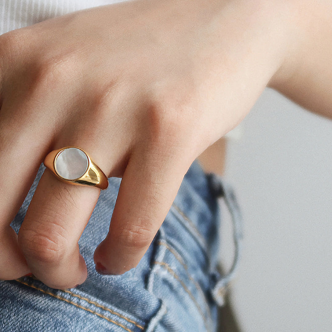 Naoko – Bague Perla Dorada