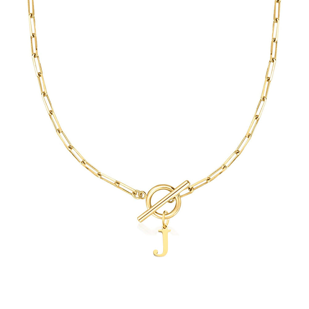 Amara – Collar Inicial en Eslabones de Papel