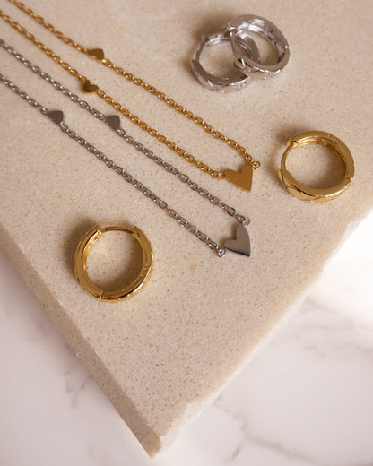 Collar de Tres Corazones de Plata