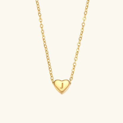 Corazón - Collar con iniciales de oro
