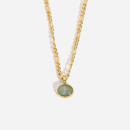 Taylor – Collar Figaro con Piedra Jade