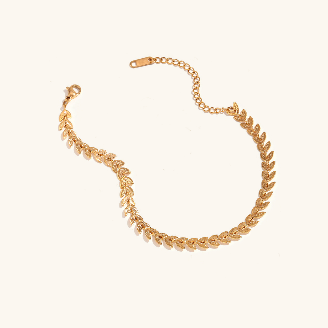 Delaida - Pulsera de Hoja de Oro