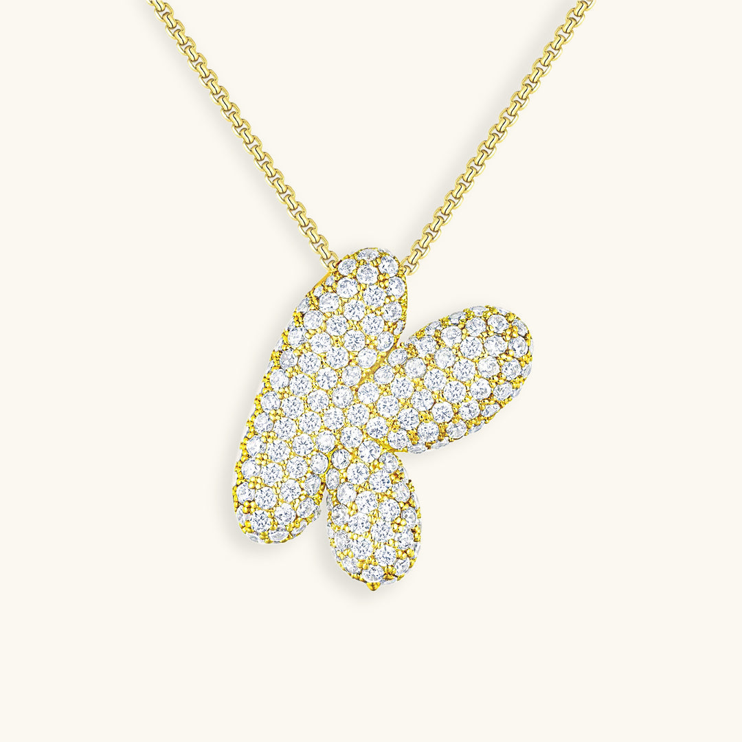 Collar de Diamantes con Iniciales - Diseño Burbuja