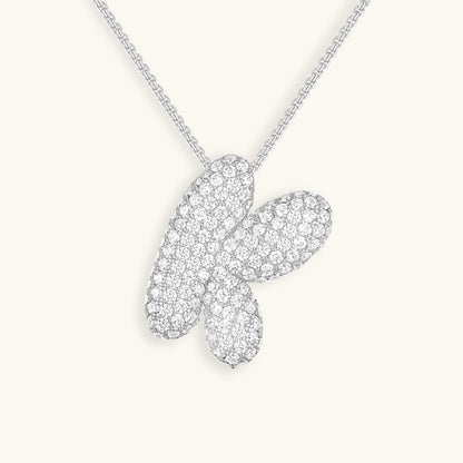 Collar de Diamantes con Iniciales - Diseño Burbuja