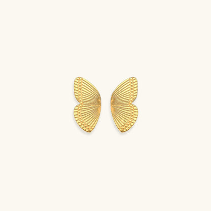 Flieder - Pendientes dorados con mariposa