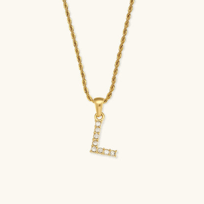 Maeve - Collar de diamantes con iniciales de letras