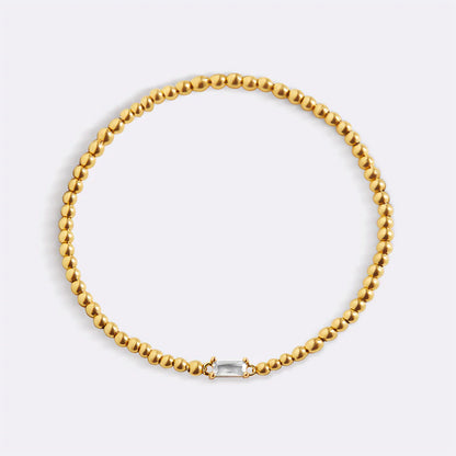 Aitana – Pulsera Dorada con Piedra Natal