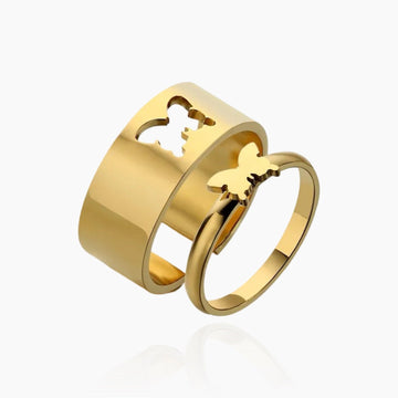 Damas Anillo Mariposa Ajustable para Estilos Coordinados