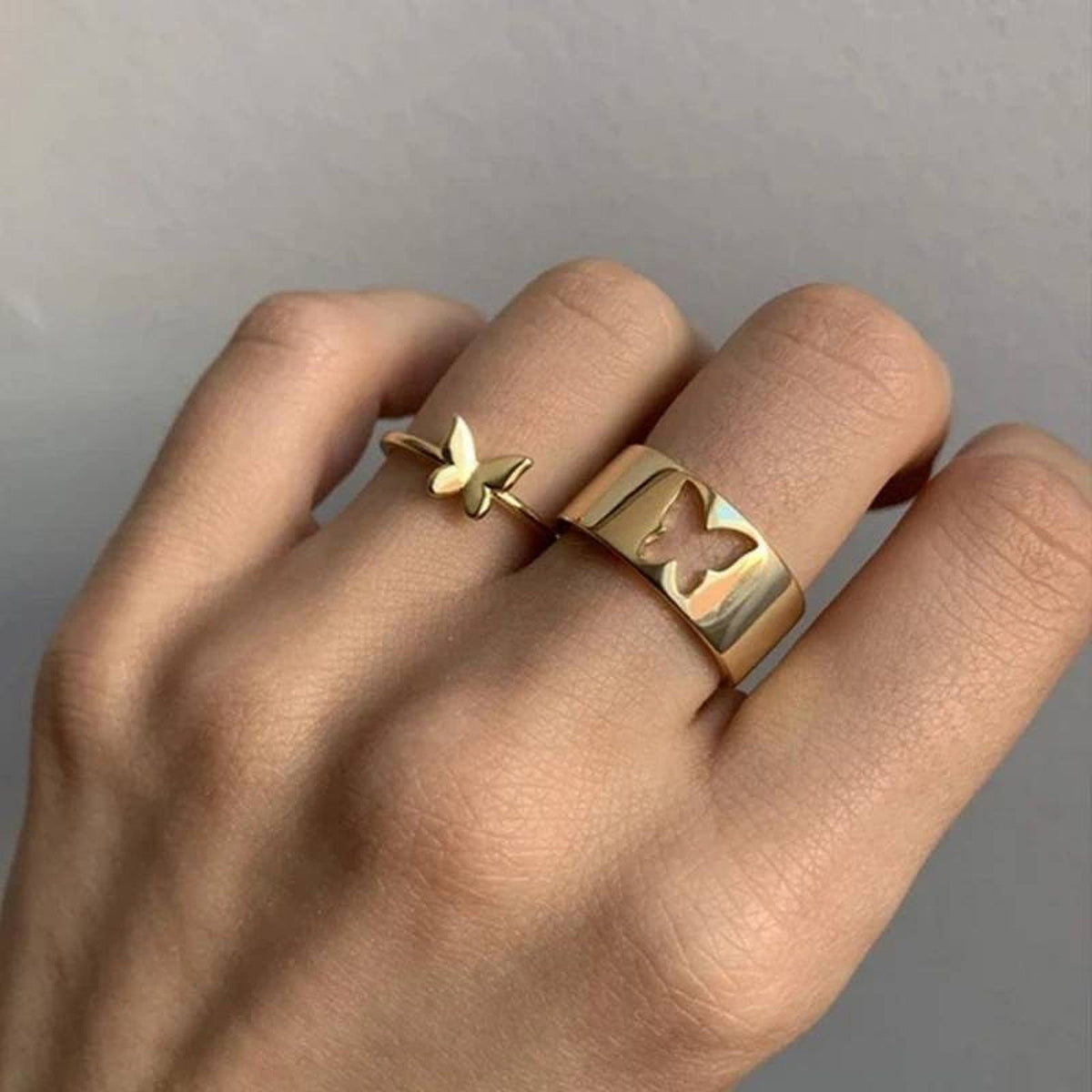 Damas Anillo Mariposa Ajustable para Estilos Coordinados