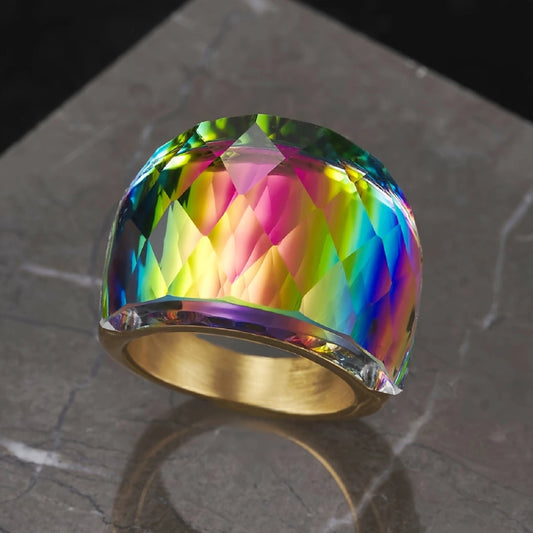 Almie – Anillo Dorado Multicolor