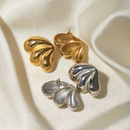 Mika - Pendientes de mariposa dorados