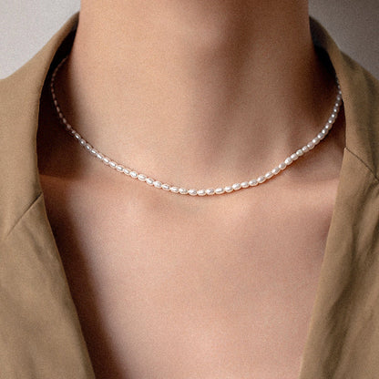 Avaria - Collar Choker de Perlas de Agua Dulce
