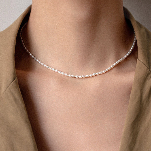 Avaria - Collar Choker de Perlas de Agua Dulce