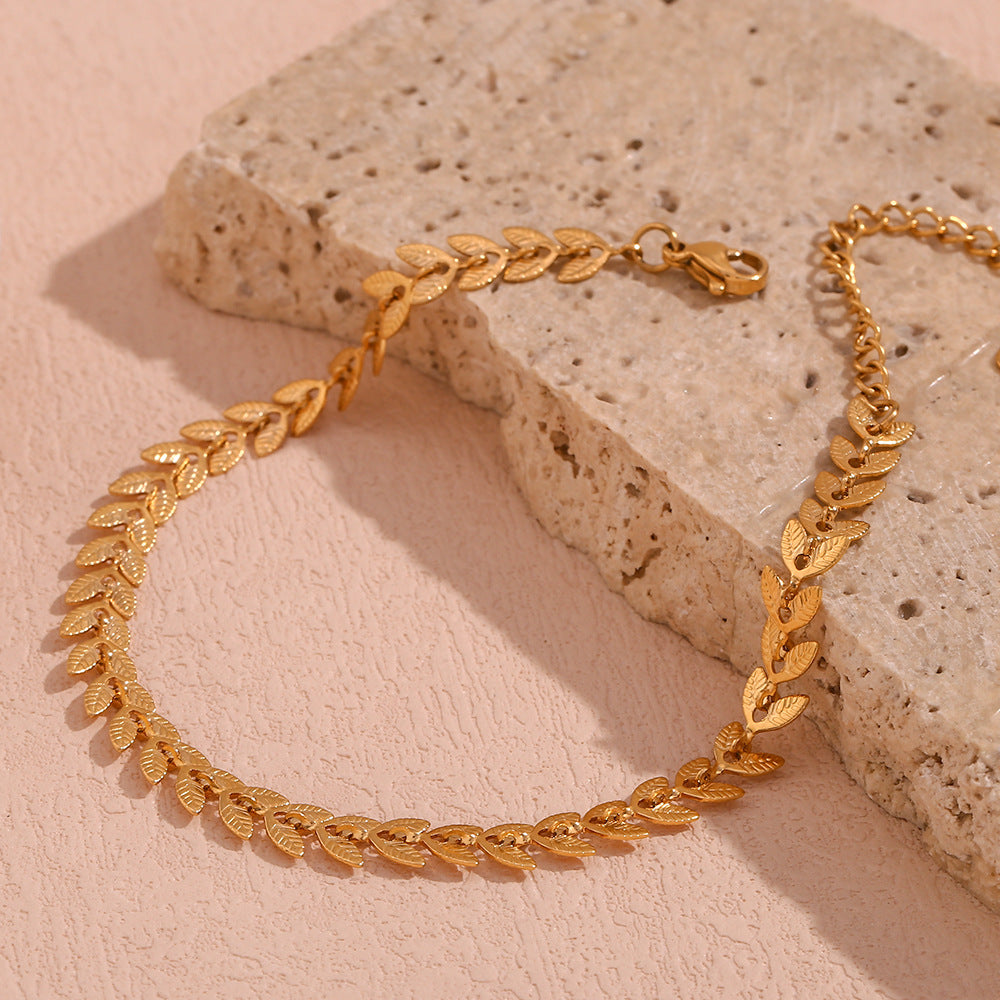 Delaida - Pulsera de Hoja de Oro