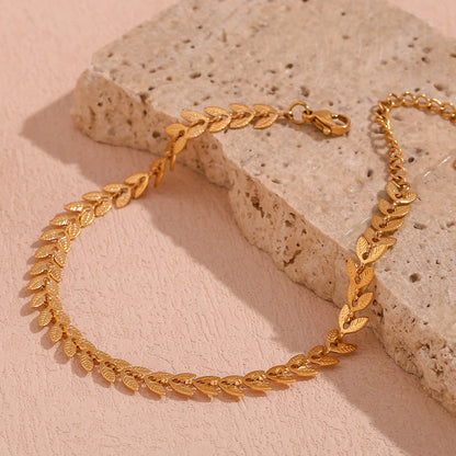 Delaida - Pulsera de Hoja de Oro
