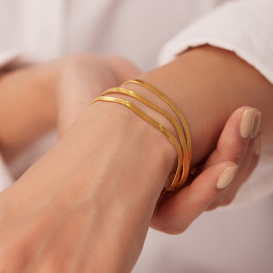 Abela - Pulsera de espiga de 3 capas