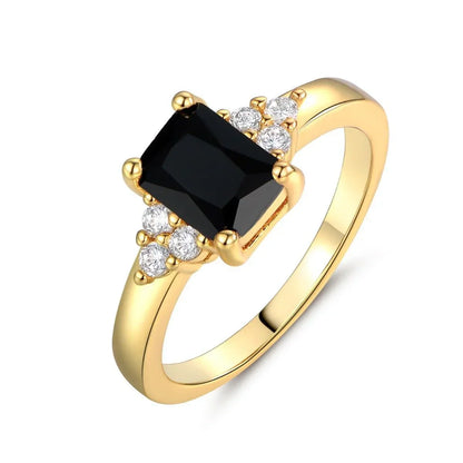 Sophie – Bague Baguette en Spinelle Negro