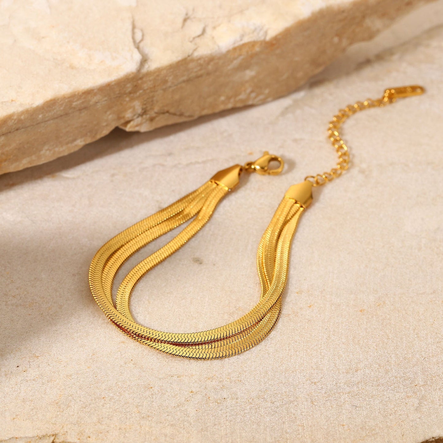 Abela - Pulsera de espiga de 3 capas