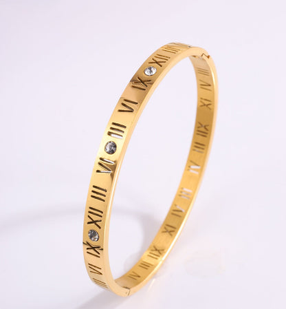 Maximus – Pulsera de Titanio con Números Romanos