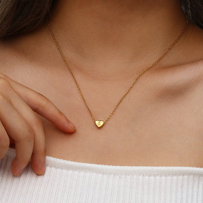 Corazón - Collar con iniciales de oro