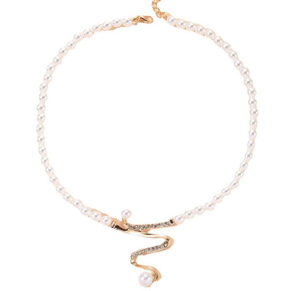 Mina – Conjunto de collar y pendientes de perlas a juego
