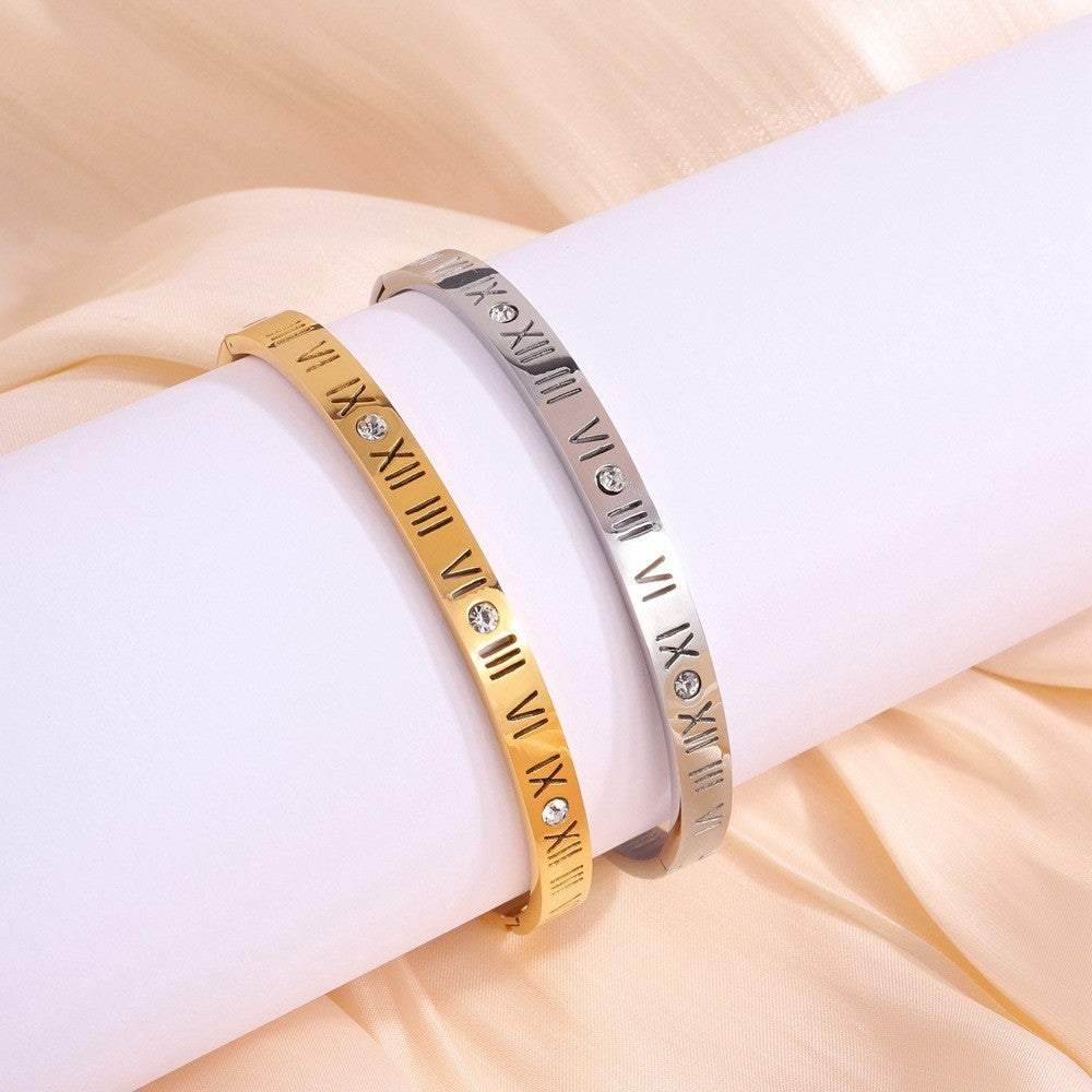 Maximus – Pulsera de Titanio con Números Romanos