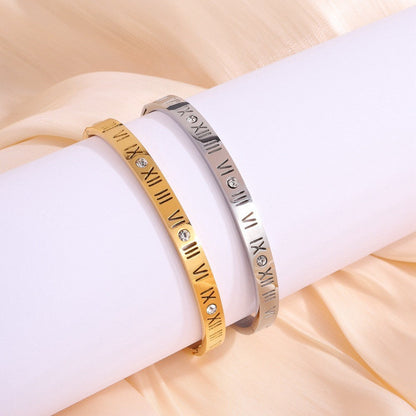 Maximus – Pulsera de Titanio con Números Romanos