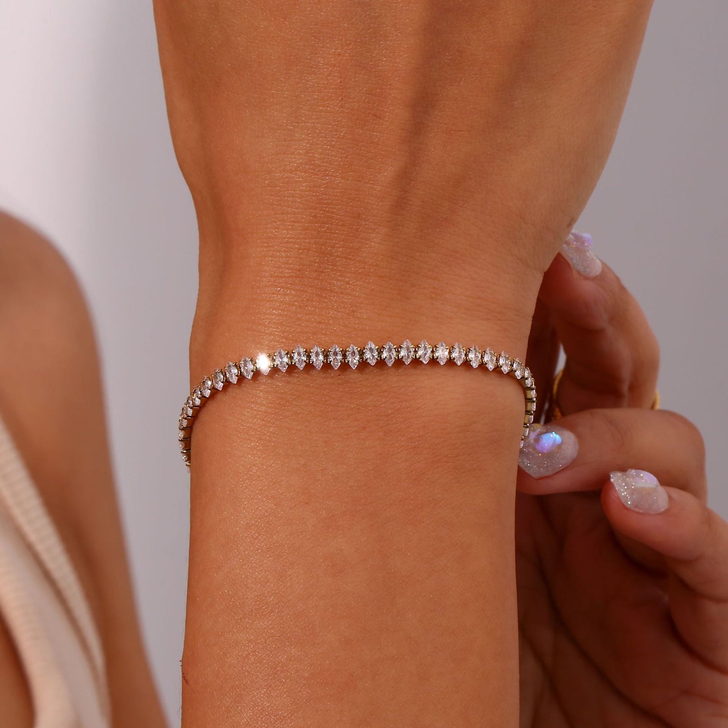 Georgina - Pulsera Tennis de Diamantes