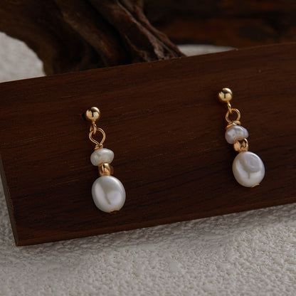 Dalia – Pendientes Vintage de Plata con Perlas
