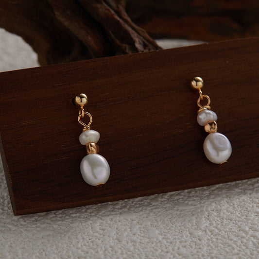 Dalia – Pendientes Vintage de Plata con Perlas