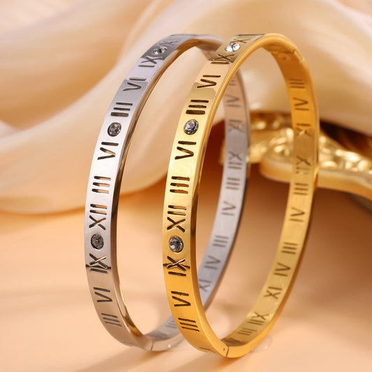 Maximus – Pulsera de Titanio con Números Romanos