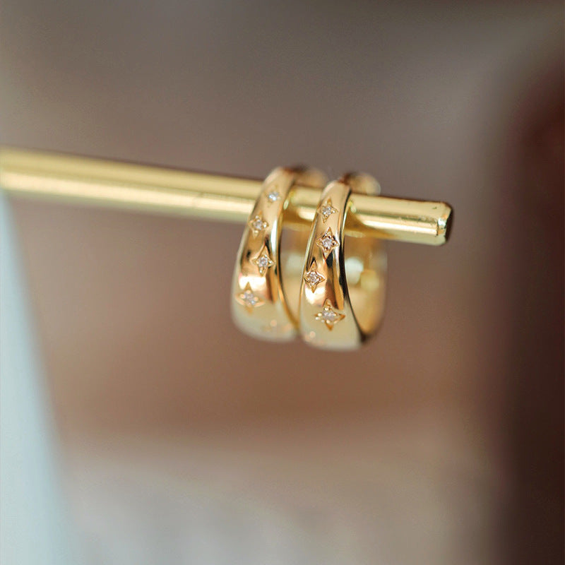 Nori – Pendientes Lujosos Oro y Plata