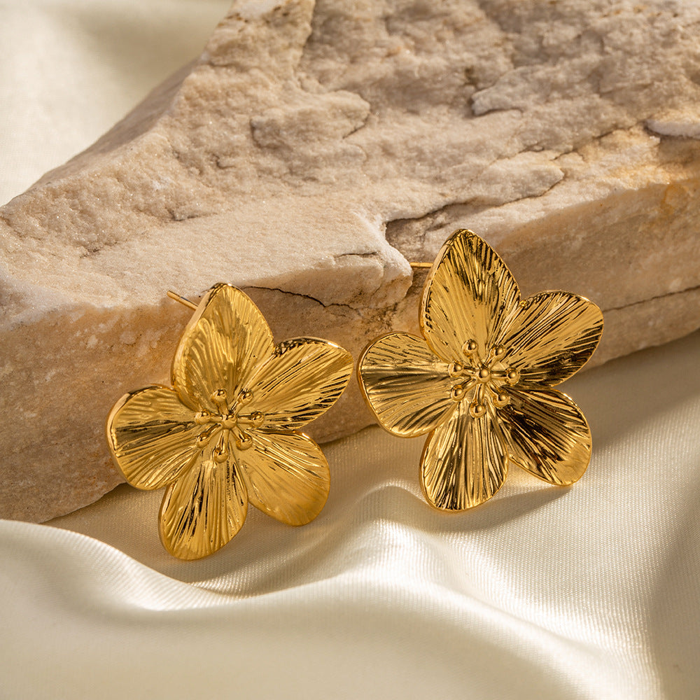 Allysa - Pendientes de Flores de Oro
