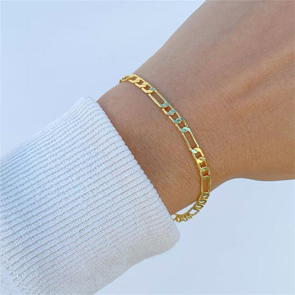 Saturn - Pulsera de cadena dorada
