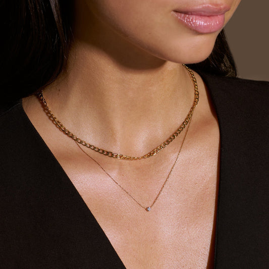 Auriane – Collar Gourmette a Eslabones Planos