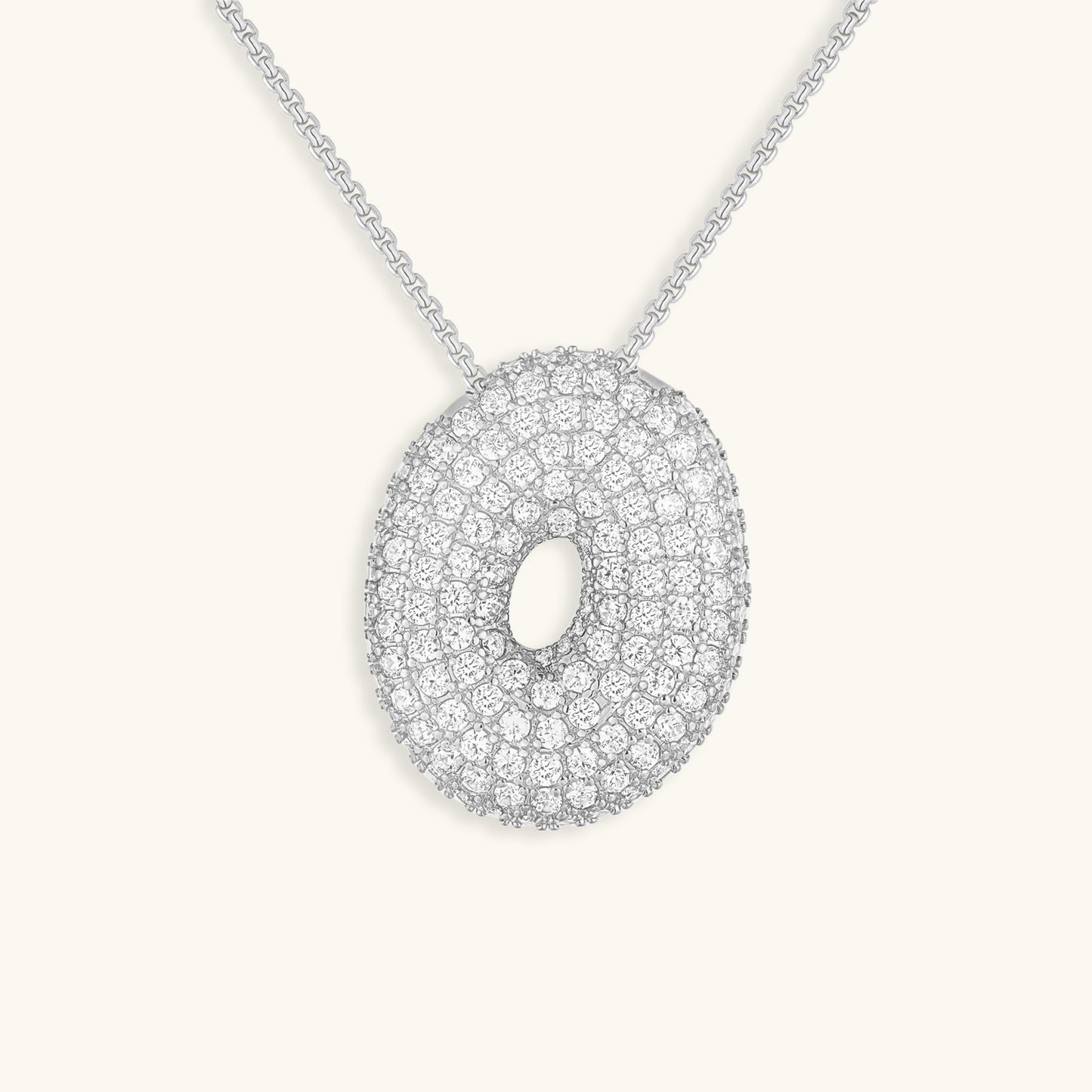 Collar de Diamantes con Iniciales - Diseño Burbuja