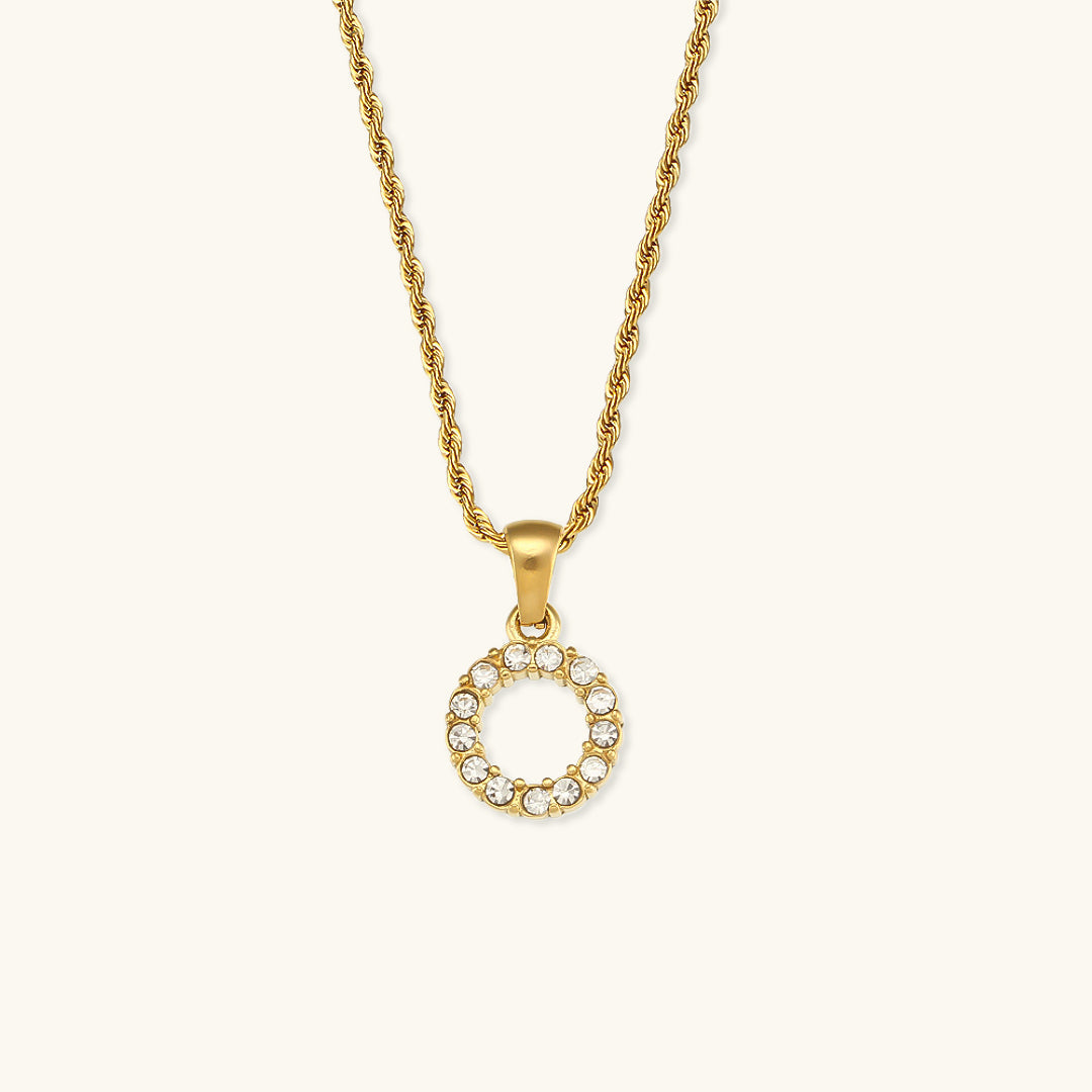 Maeve - Collar de diamantes con iniciales de letras