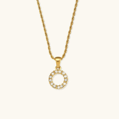 Maeve - Collar de diamantes con iniciales de letras