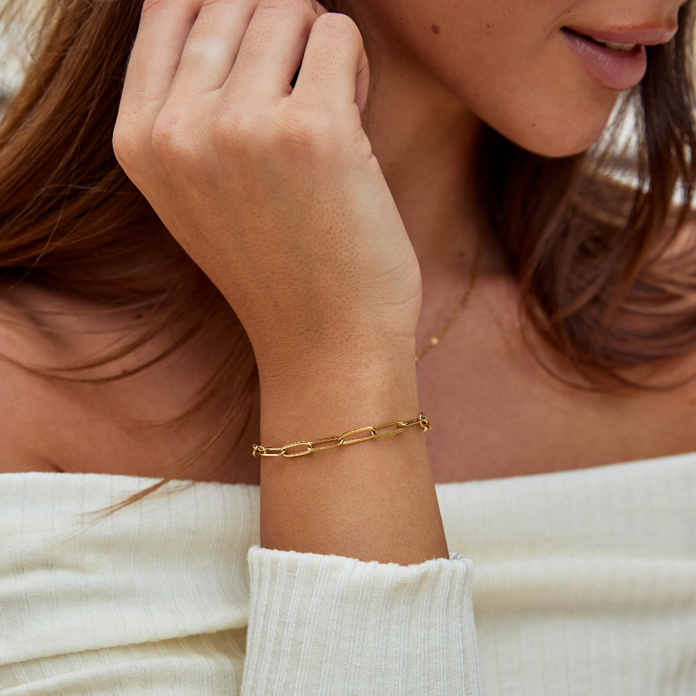 Hyeri – Pulsera Cadena Clip Dorado