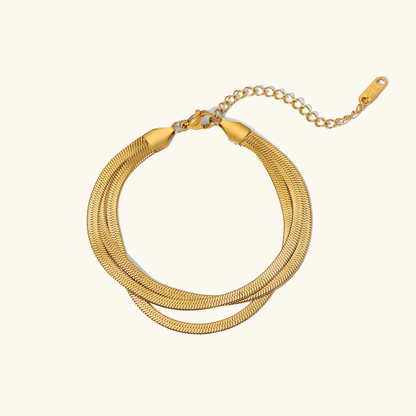 Abela - Pulsera de espiga de 3 capas