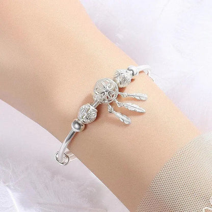 Nayeli – Pulsera Atrapasueños Ajustable en Plata de Ley 925