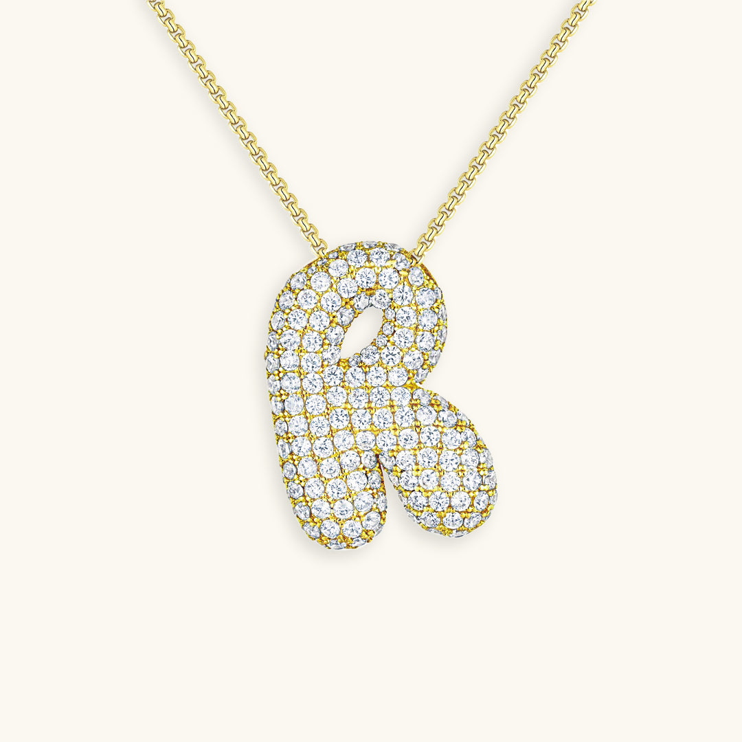 Collar con Iniciales - Diseño Burbuja