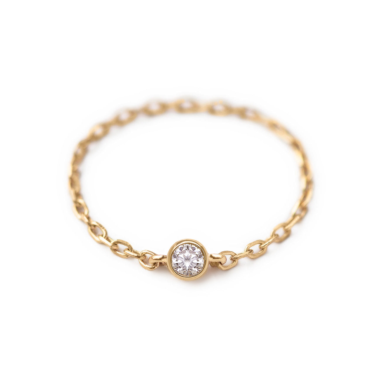 Emily - Anillo de Cadena con Solitario