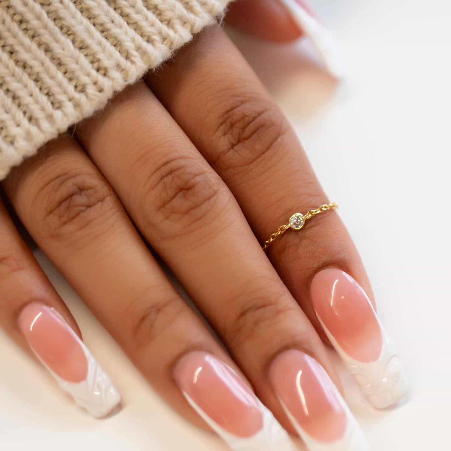 Emily - Anillo de Cadena con Solitario