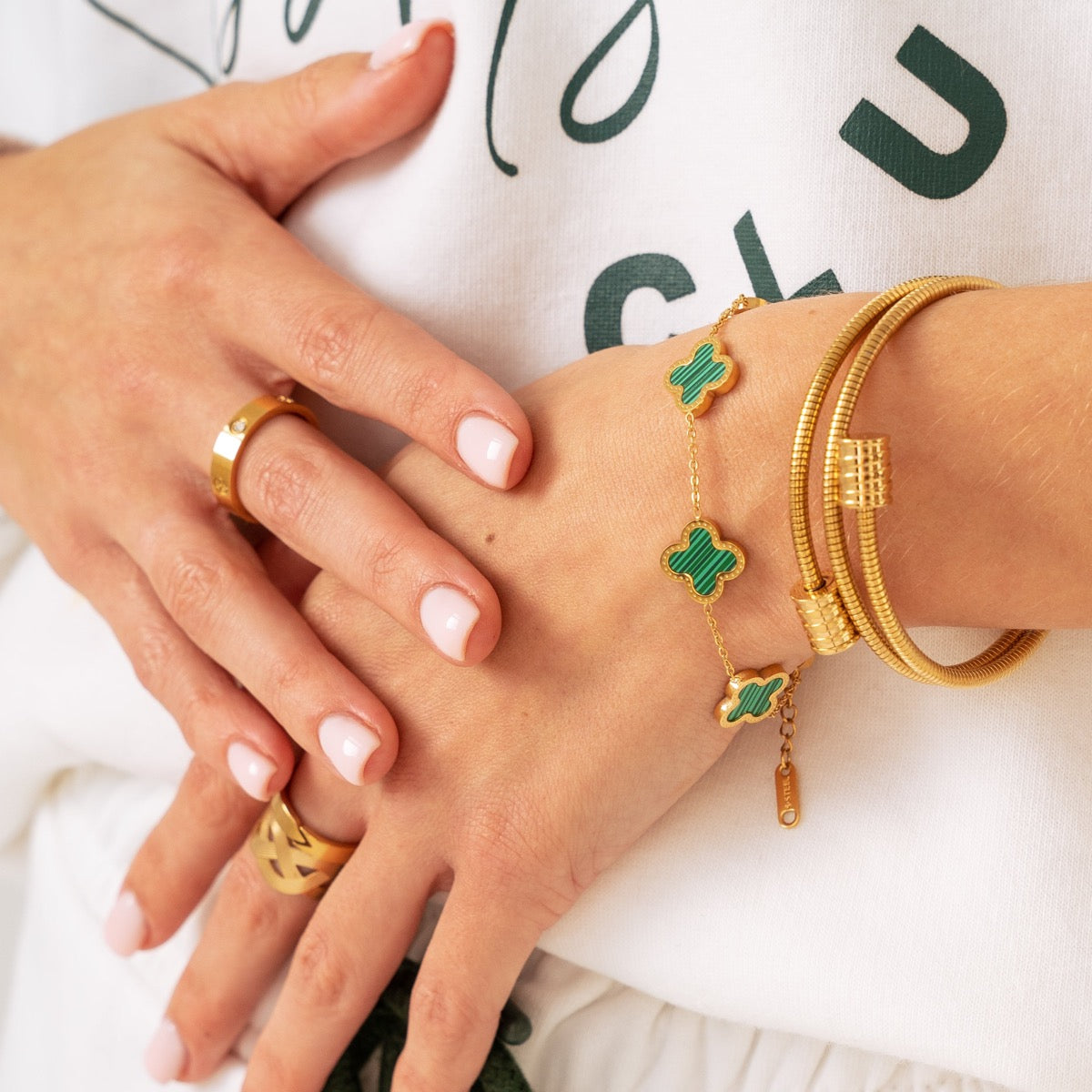 Angie – Pulsera Jonc Torsadé Dorado
